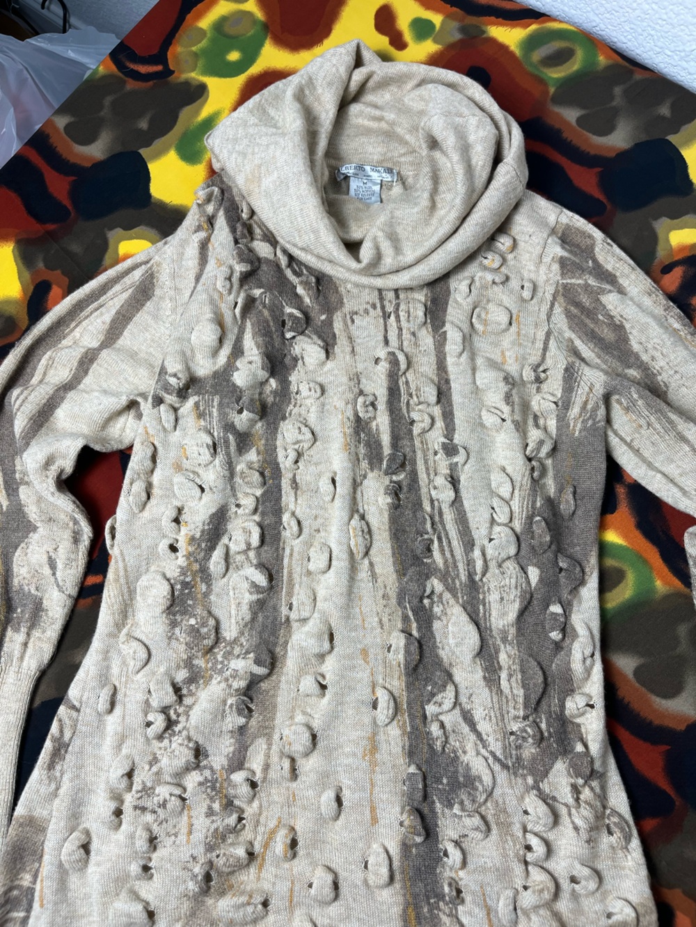 Vintage Alberto Makali Women’s Size Medium Dress or top 50% Wool - Picture 2 of 10
